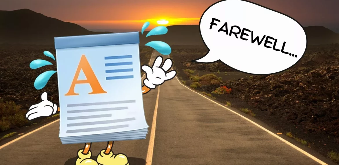 The end of an era: Goodbye WordPad
